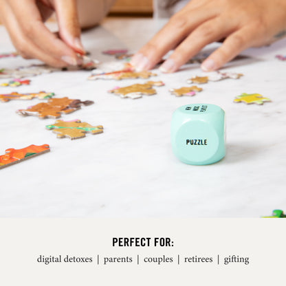 large dice make a unique gift for digital detoxes, parents, couples, retirees, tool for therapists