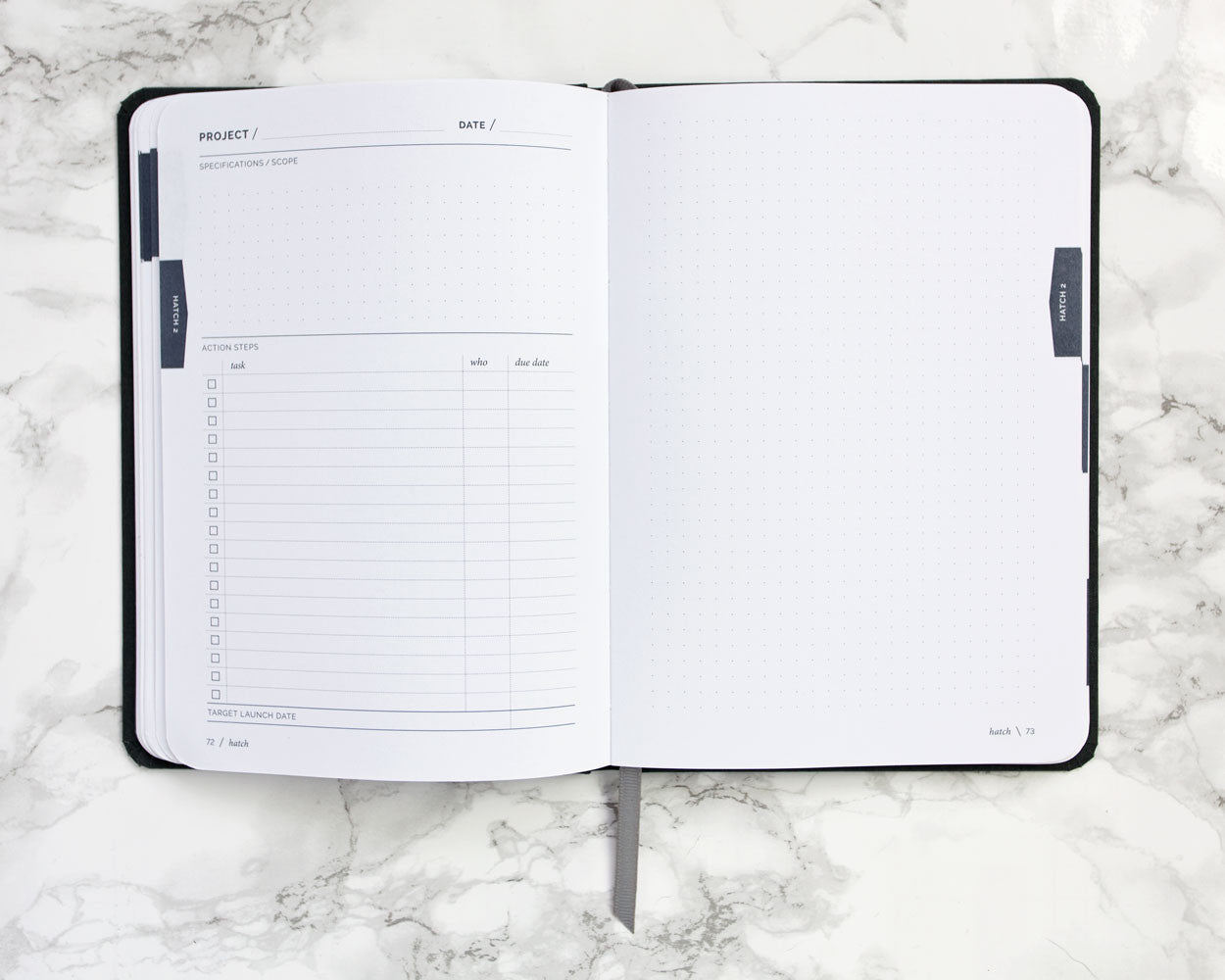 Hatch Notebook - Hatch Project Planning Layout