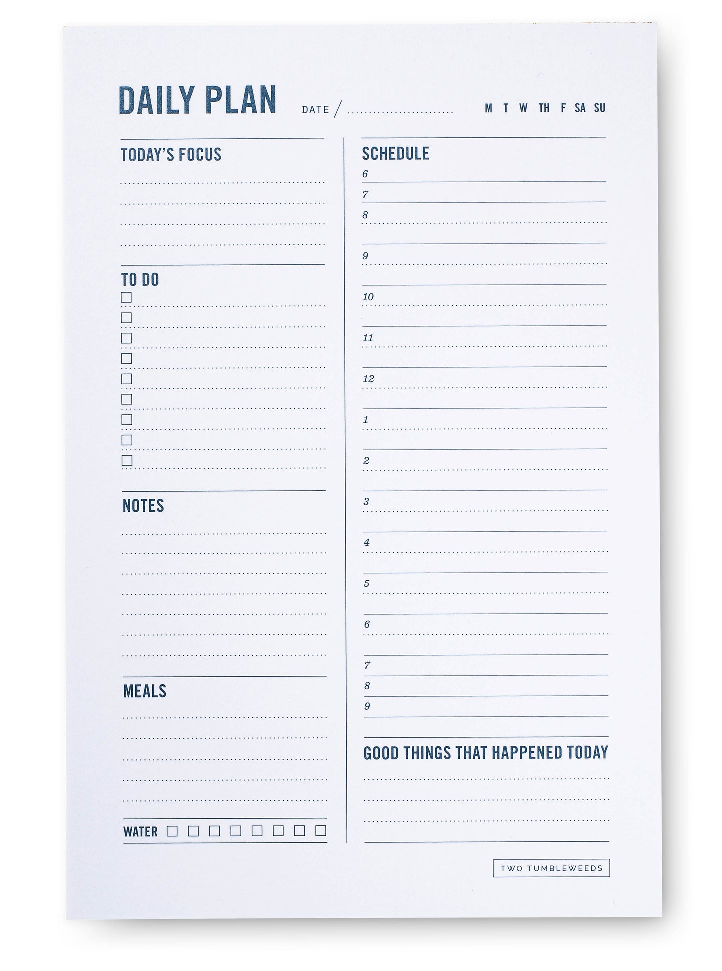 Daily Plan Notepad