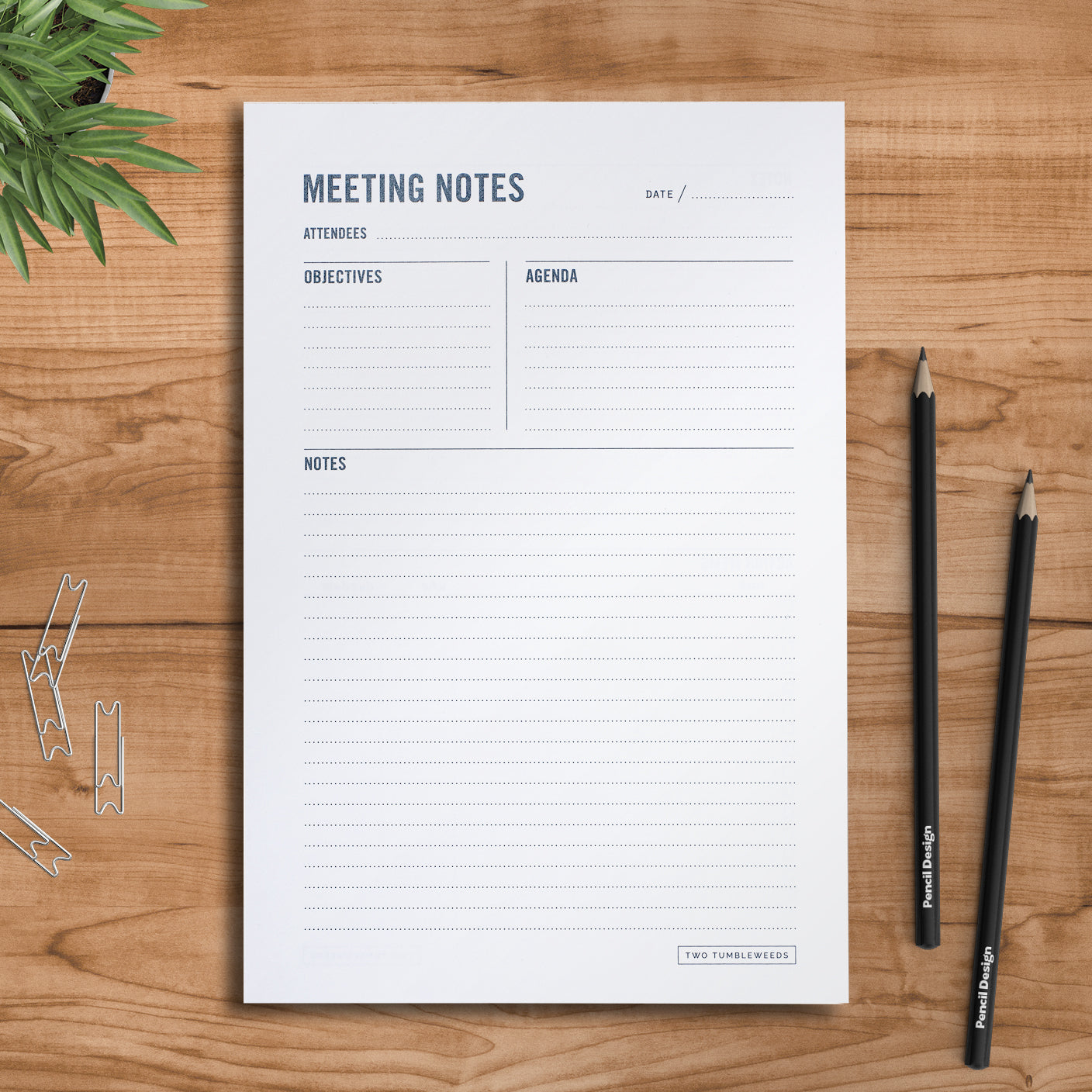 Meeting Notes Notepad Meeting Notes Notepad – Minimalist Meeting Pad for Focused, Organized ...